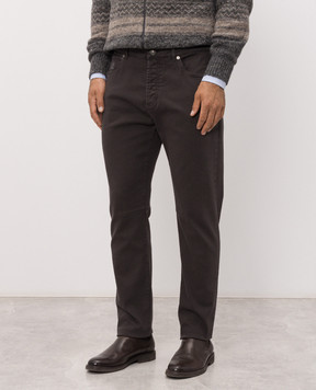 Brunello Cucinelli Темно-коричневые джинсы M277PX1290