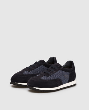 Doucal's Сині комбіновані кросівки з логотипом DU3389ATLARZ756