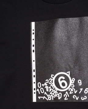 Maison Margiela MM6 Дитячий чорний світшот з принтом M61161MM08R