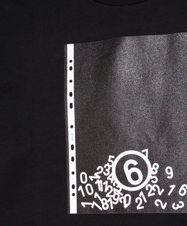 Maison Margiela MM6 Дитячий чорний світшот з принтом M61161MM08R зображення 3