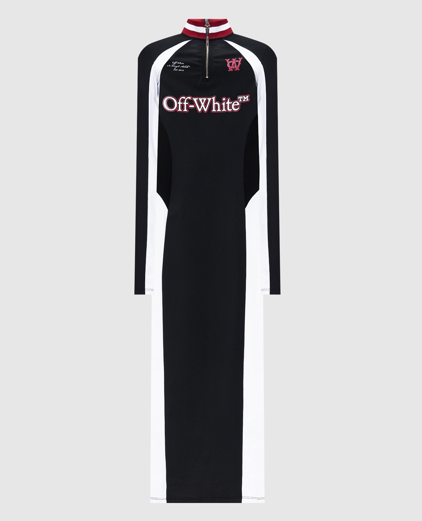 

Черное платье миди с принтом логотипа, Черный, Повседневные платья