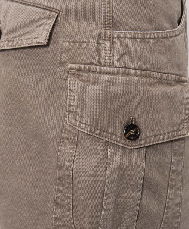 Brunello Cucinelli Серые брюки карго M225NS1070 изображение 5