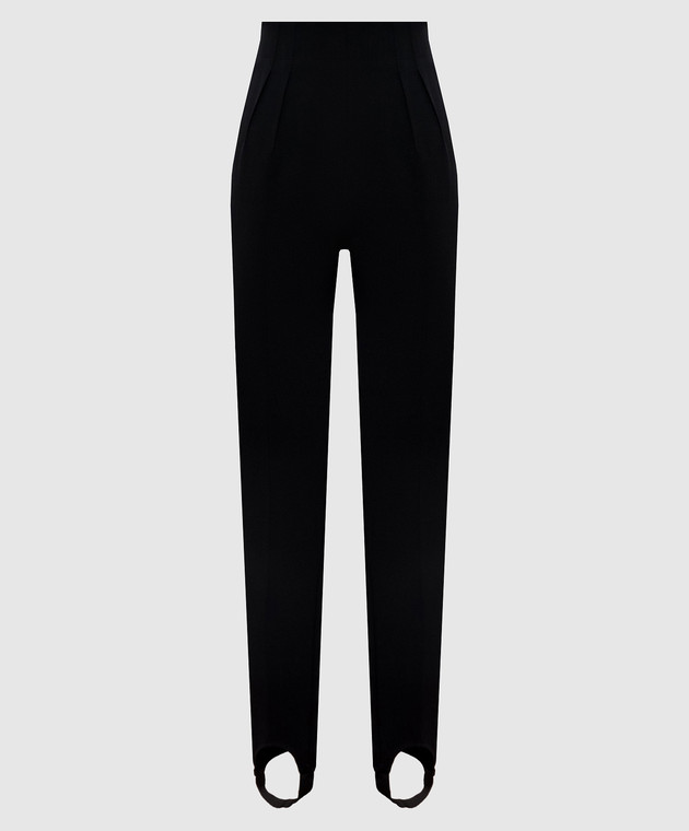 Thierry Mugler Черные брюки с шерстью со штрипками COM1PA05331035