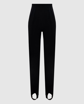 Thierry Mugler Черные брюки с шерстью со штрипками COM1PA05331035