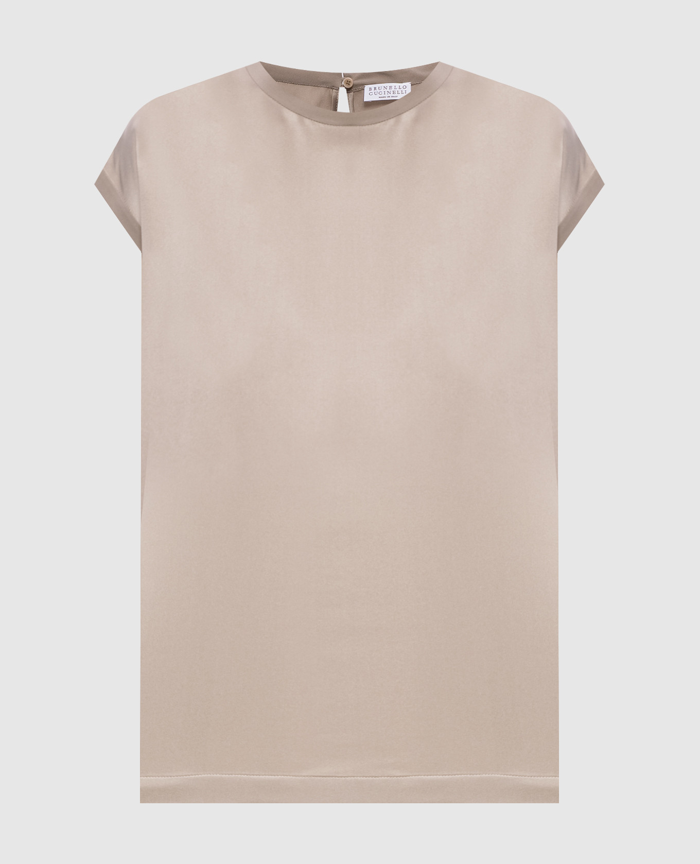 Серый топ из шелка