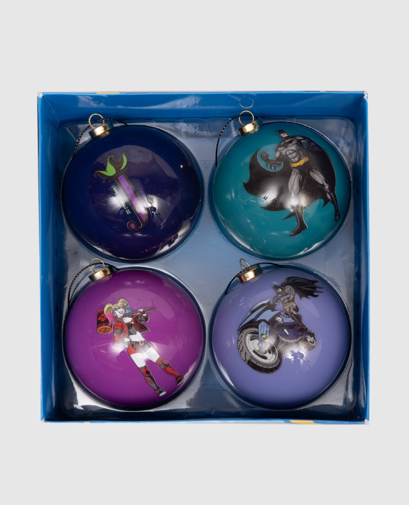 

Набор елочных шаров Batman 4 шт, Разноцветный, Елочные украшения