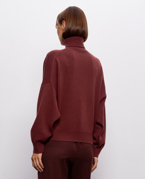 Brunello Cucinelli Бордовий светр з кашеміру M12744403P