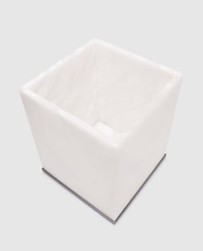 Treesseci Білий кошик для сміття Baster Square з кришкою BQ64ABCF