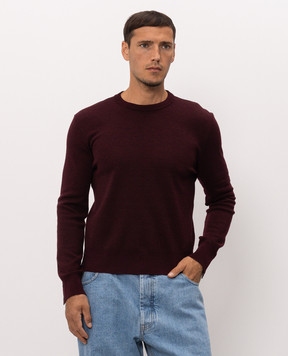 Thom Browne Бордовый свитер MILANO STITCH с шерстью и льном MKA586AY1055