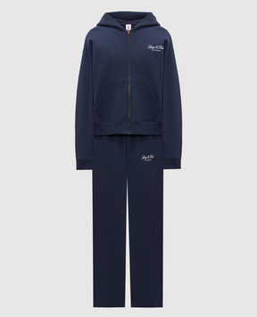 Sporty & Rich Синий спортивный костюм с вышивкой логотипа ST09476269BL106PA07176