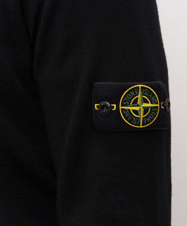 Stone Island Чорний джемпер з вовни L2S155100071S00C4 зображення 5