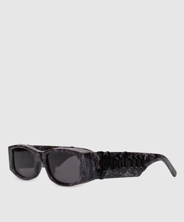 Palm Angels Сірі сонцезахисні окуляри з принтом логотипа PA1020110751 зображення 3