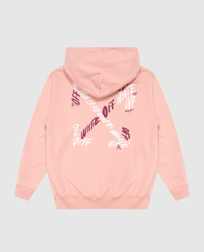 Off-White Детское розовое худи Arrow Writings 44GBB002F26F006