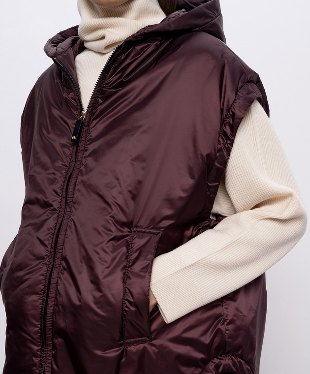 Max Mara Бордовий жилет CAMBRA MTCAMBRA зображення 5