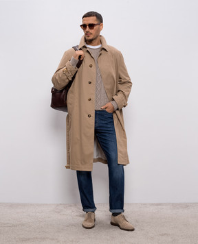 Brunello Cucinelli Сині джинси з ефектом потертості ME645O1090