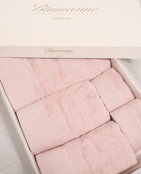 Blumarine Home Набор розовых махровых полотенец Crystelle с вышивкой 5 шт H0000230044