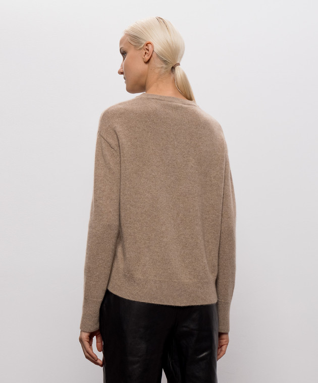 Max Mara Коричневый пуловер FATA из кашемира SMMFATA изображение 4