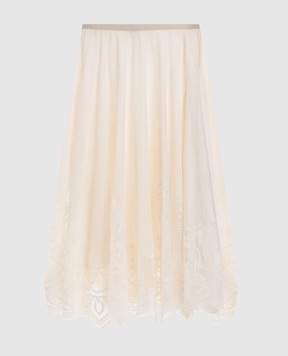 Fabiana Filippi Спідниця кольору айворі в мереживо GND276F850M217