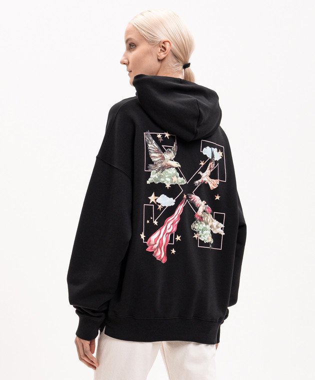 Off-White Черное худи Dream Arrow 29E00297T изображение 4
