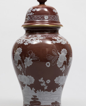 Ginori 1735 Коричнева порцелянова ваза Potiche з кришкою 016RG02FA5356LX0380