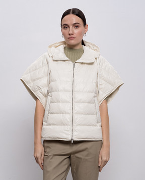 Peserico Білий пуховий жилет з ланцюжком моніль A2411702200