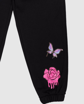 Sprayground Дитячі чорні джогери Graffiti SPY1450EBLK