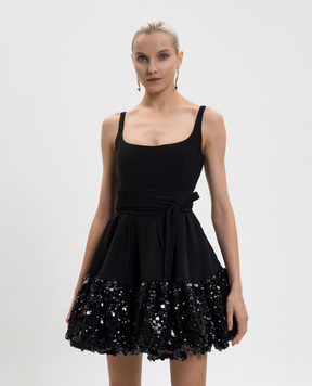 16Arlington Черное платье мини Drina с пайетками MN632SS2601