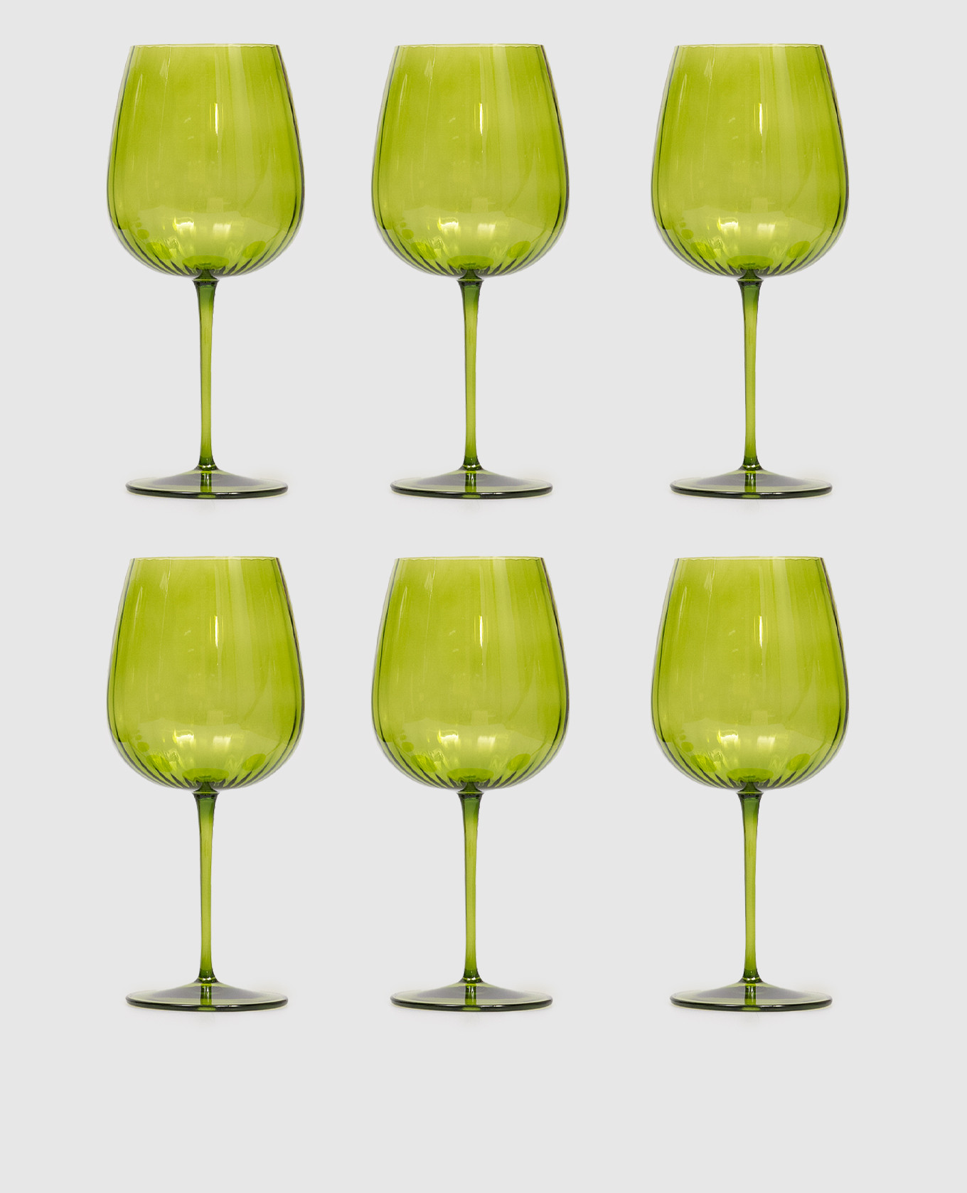 Набор зеленых бокалов ROMANTIC 6 шт