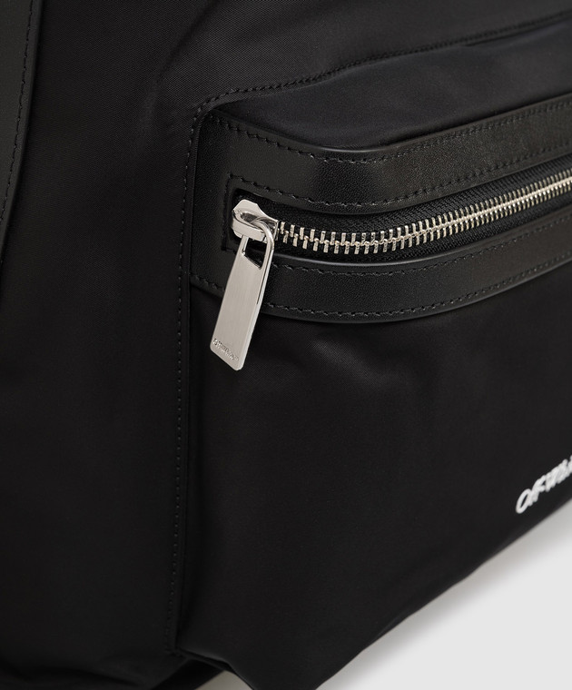 Off-White Чорний рюкзак з контрастним логотипом OMNB109C99FAB001 зображення 4