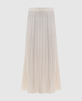 Balmain Біла спідниця в рубчик GF1LD393KJ30