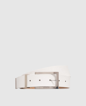 Dondup Белый кожаный ремень с логотипом WC325PL0661DXXX
