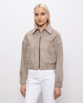 Babe Pay Pls Бежевая укороченная замшевая куртка 2523SUEDE