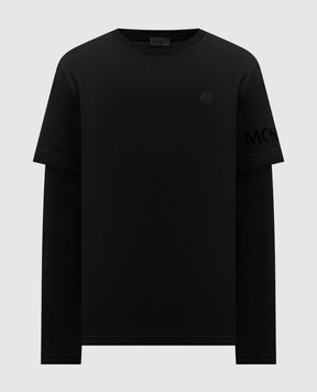 Moncler Чорний лонгслів з логотипом K20918D0000889AYW