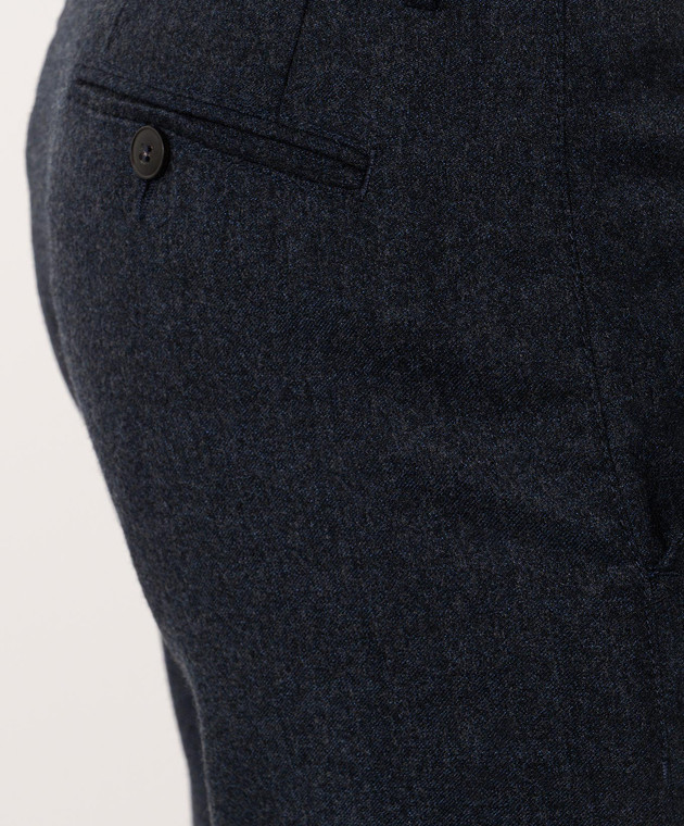 Canali Штани синього кольору з вовни AR03472V91675 зображення 5