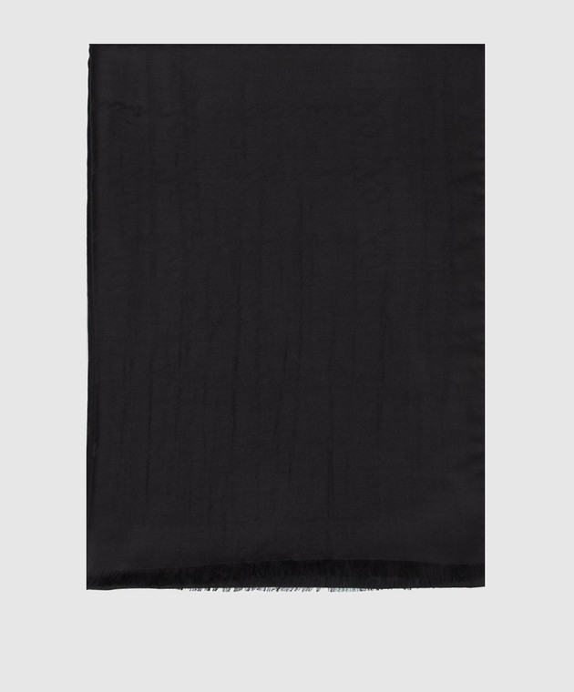 Givenchy Чорний шарф з вовни та шовку 710012369001