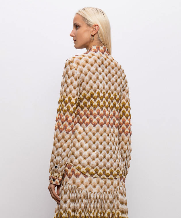 Missoni Бежевая блуза с люрексом DS26WJ03BR015L изображение 4