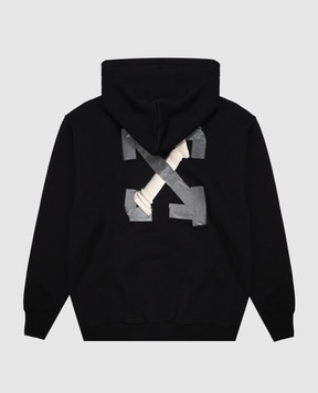 Off-White Дитяча чорна спортивна куртка з принтом 44BBE001F26F001
