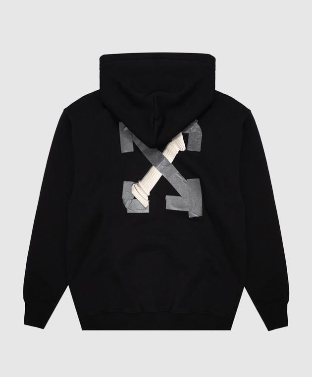 Off-White Детская черная спортивная куртка с принтом 44BBE001F26F001 изображение 2