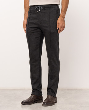 Doriani Cashmere Серые брюки из шерсти с отворотами P213T191F1T191