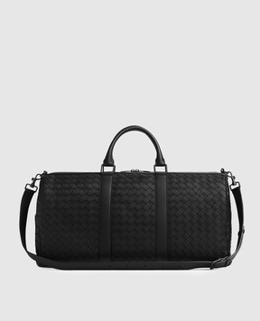 Bottega Veneta Черная кожаная дорожная сумка Cabin Duffle 795287V5WN4