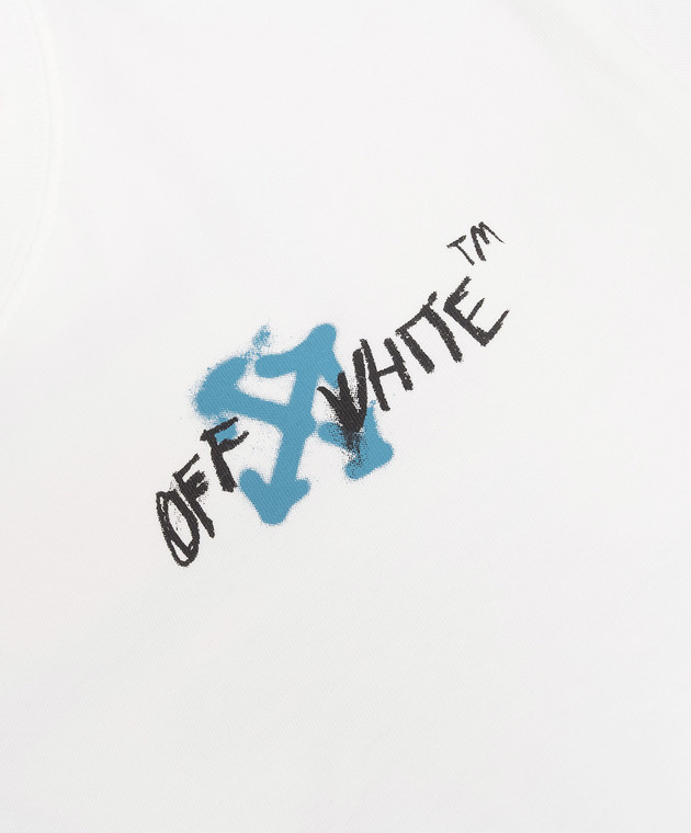 Off-White Дитяча біла футболка з принтом Arrow Spray 44BAA002S26J00E зображення 3