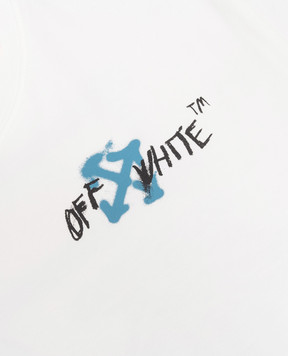 Off-White Дитяча біла футболка з принтом Arrow Spray 44BAA002S26J00E