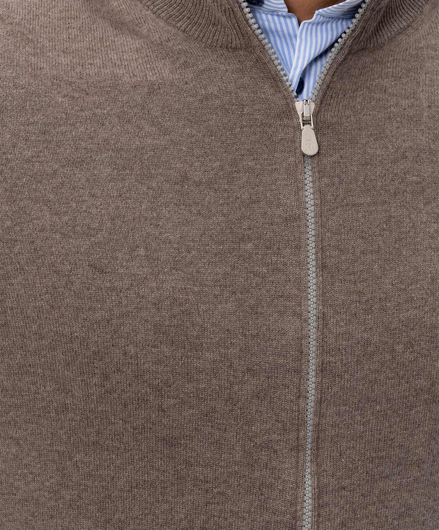 Brunello Cucinelli Кардиган коричневого цвета из кашемира M2200106 изображение 5