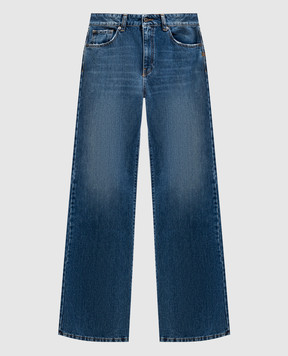 Solotre Синие джинсы с эффектом потертости M1AB0145