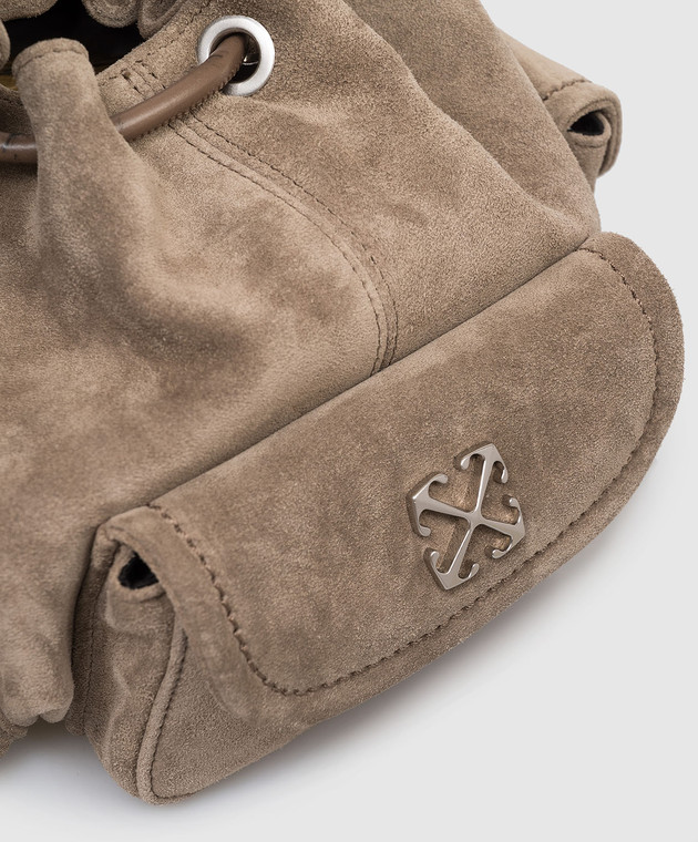 Off-White Коричнева замшева сумка Dumbo OWMY002S26LEA001 зображення 4