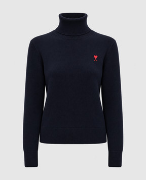 Ami Paris Синий гольф из шерсти мериноса FKS827001