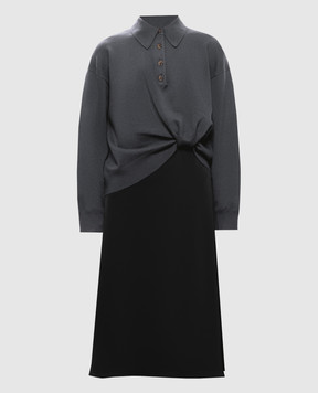 3.1 Phillip Lim Сіра сукня-поло F26170649UMC
