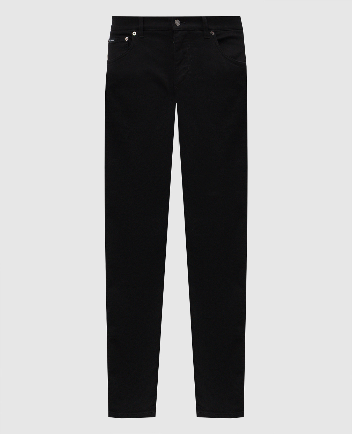 

Черные джинсы слим с логотипом, Черный, Зауженные джинсы