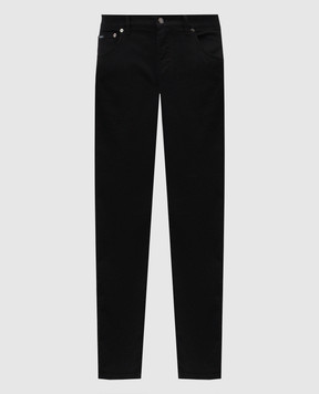 Dolce&Gabbana Чорні джинси слім з логотипом GY07CDG8OW8