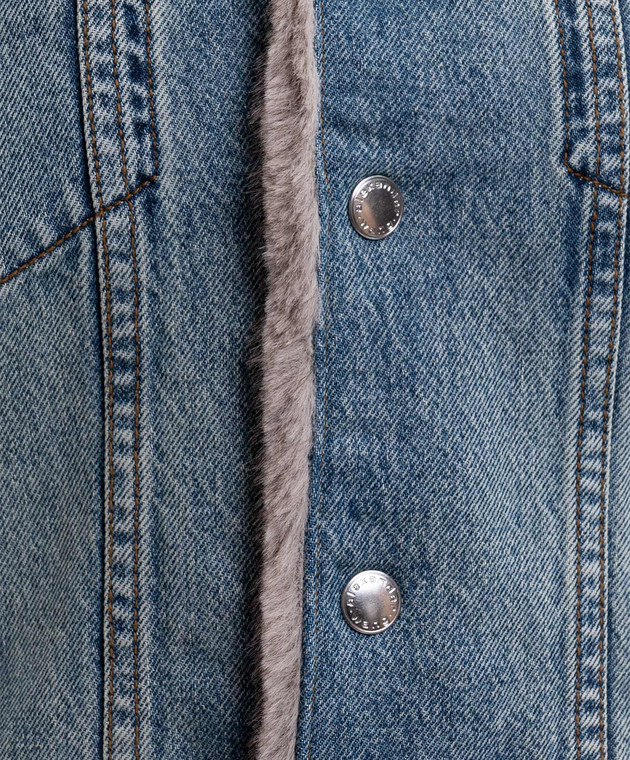 Alexander Wang Синя джинсова куртка з ефектом потертості 4DC4262904 зображення 5